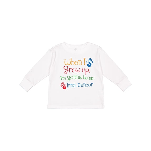Inktastic Irish Dancer Future Boys or Girls Long Sleeve Toddler T-Shirt