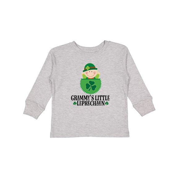 Inktastic Irish Grammy Little Leprechaun Boys or Girls Long Sleeve Toddler T-Shirt