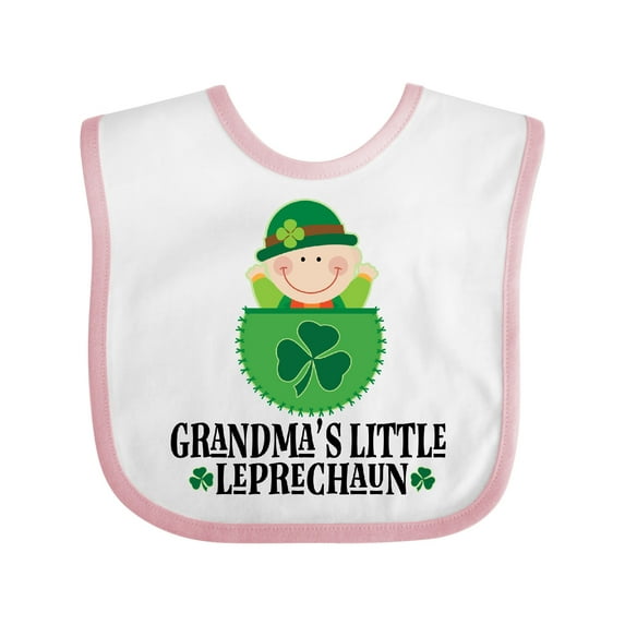 Inktastic Irish Grandma Little Leprechaun Boys or Girls Baby Bib