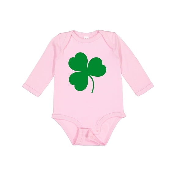 Inktastic Irish Green Shamrock Boys or Girls Long Sleeve Baby Bodysuit
