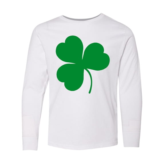 Inktastic Irish Green Shamrock Long Sleeve Youth T-Shirt