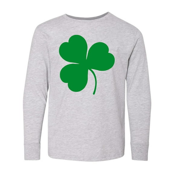 Inktastic Irish Green Shamrock Long Sleeve Youth T-Shirt