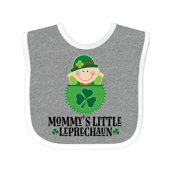 Inktastic Irish Mommy Little Leprechaun Boys or Girls Baby Bib