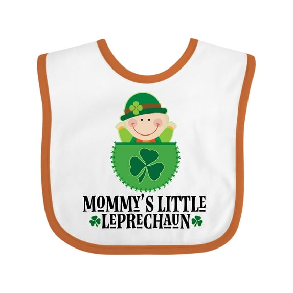 Inktastic Irish Mommy Little Leprechaun Boys or Girls Baby Bib