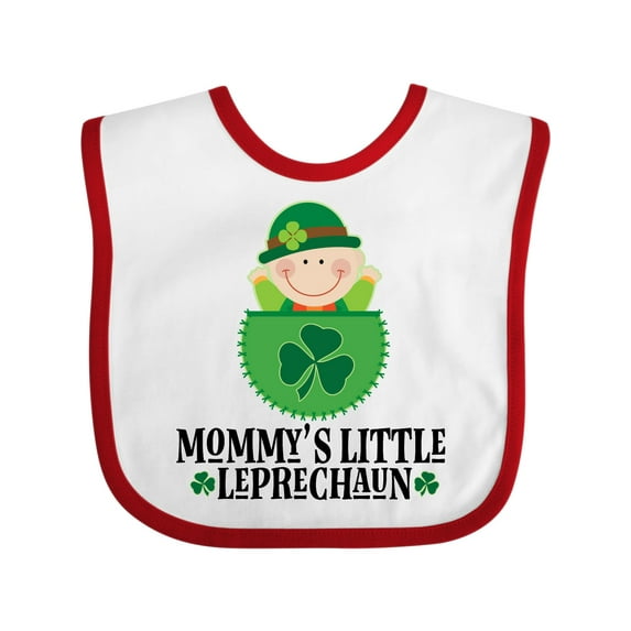 Inktastic Irish Mommy Little Leprechaun Boys or Girls Baby Bib