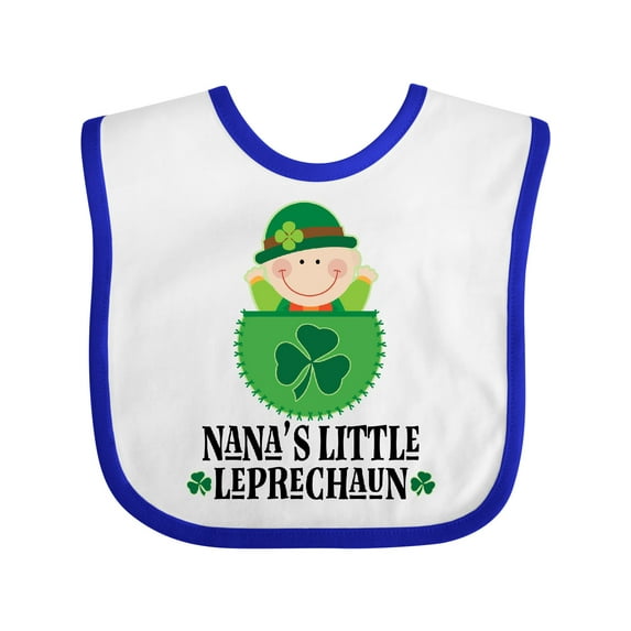 Inktastic Irish Nana Little Leprechaun Boys or Girls Baby Bib