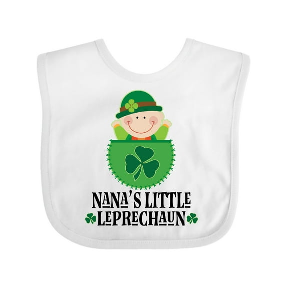 Inktastic Irish Nana Little Leprechaun Boys or Girls Baby Bib