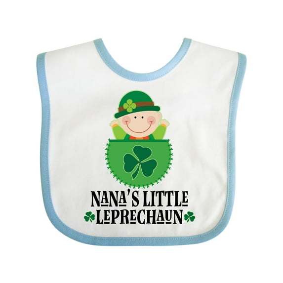 Inktastic Irish Nana Little Leprechaun Boys or Girls Baby Bib