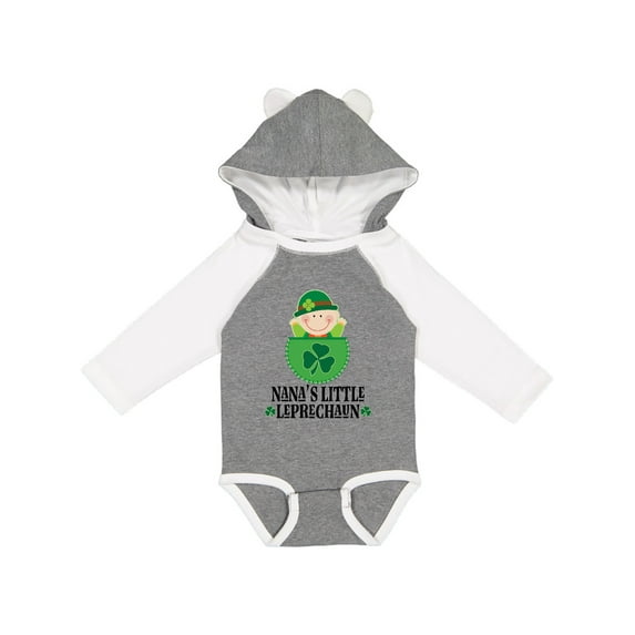 Inktastic Irish Nana Little Leprechaun Boys or Girls Long Sleeve Baby Bodysuit