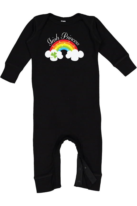 Irish Princess St Patricks Day Rainbow Baby Romper Coveralls