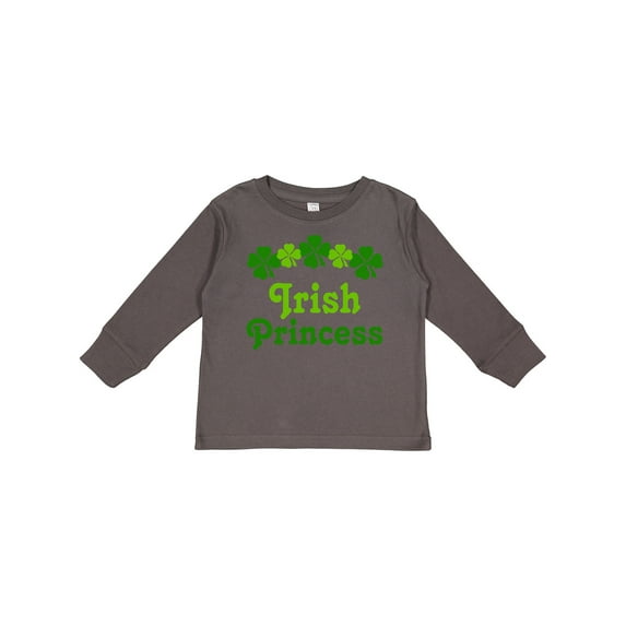 Inktastic Irish Princess (clover) Girls Long Sleeve Toddler T-Shirt