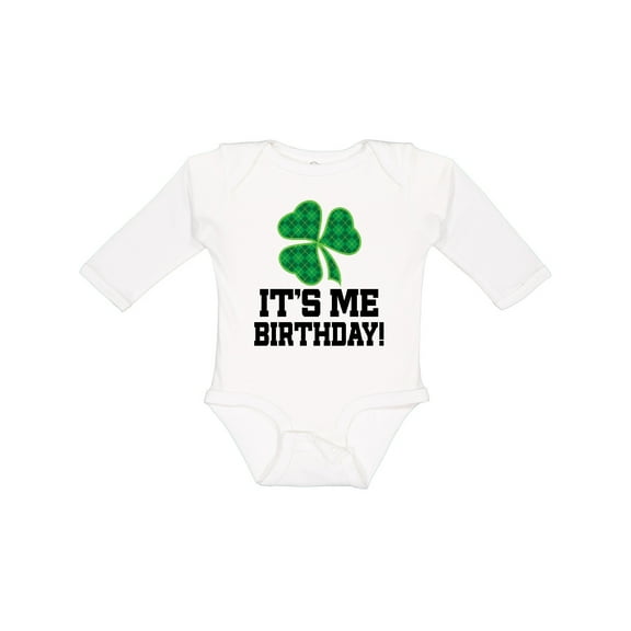Inktastic Irish Shamrock Birthday Boys or Girls Long Sleeve Baby Bodysuit