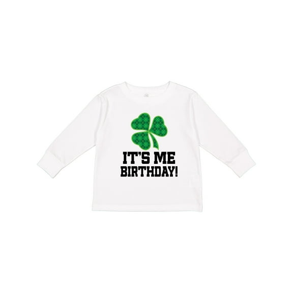 Inktastic Irish Shamrock Birthday Boys or Girls Long Sleeve Toddler T-Shirt