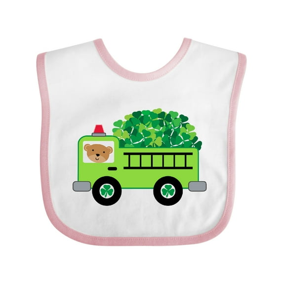 Inktastic Irish St Patricks Day Fire Truck Boys or Girls Baby Bib