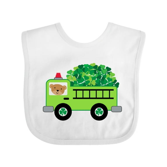 Inktastic Irish St Patricks Day Fire Truck Boys or Girls Baby Bib