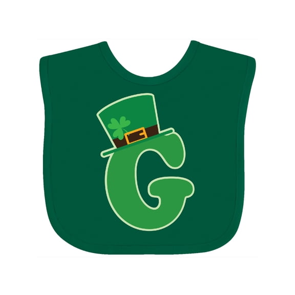 Inktastic Irish St Patricks Day Letter G Monogram Boys or Girls Baby Bib