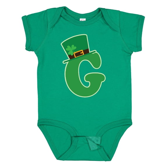 Inktastic Irish St Patricks Day Letter G Monogram Boys or Girls Baby Bodysuit