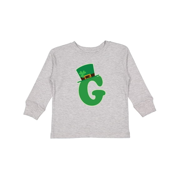 Inktastic Irish St Patricks Day Letter G Monogram Boys or Girls Long Sleeve Toddler T-Shirt