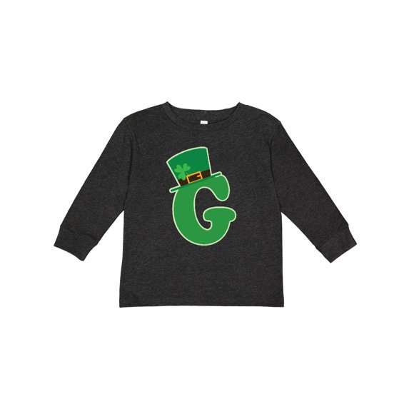Inktastic Irish St Patricks Day Letter G Monogram Boys or Girls Long Sleeve Toddler T-Shirt