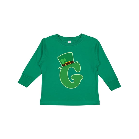 Inktastic Irish St Patricks Day Letter G Monogram Boys or Girls Long Sleeve Toddler T-Shirt