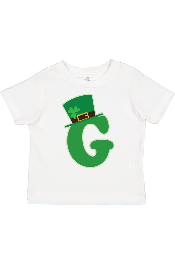 Irish St Patricks Day Letter G Monogram Boys or Girls Toddler T-Shirt