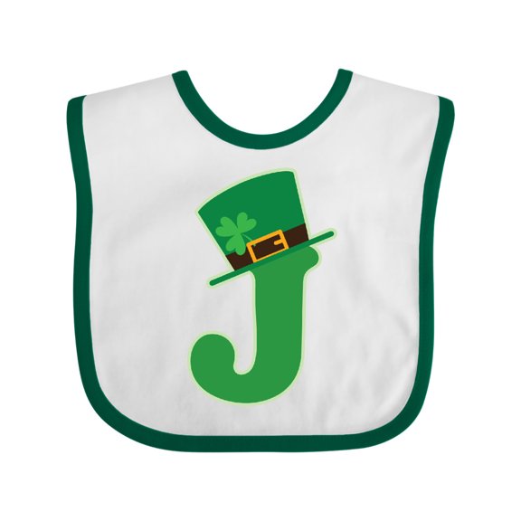 Inktastic Irish St Patricks Day Letter J Monogram Boys or Girls Baby Bib