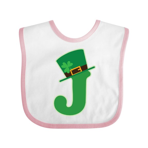 Inktastic Irish St Patricks Day Letter J Monogram Boys or Girls Baby Bib