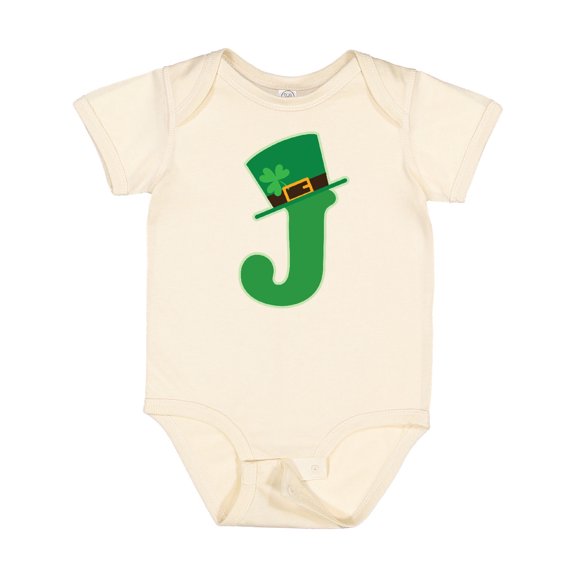 Inktastic Irish St Patricks Day Letter J Monogram Boys or Girls Baby Bodysuit