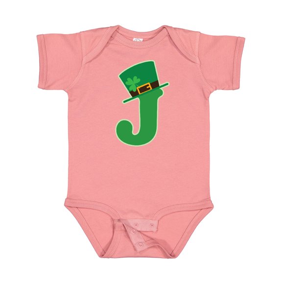 Inktastic Irish St Patricks Day Letter J Monogram Boys or Girls Baby Bodysuit