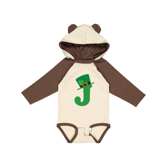 Inktastic Irish St Patricks Day Letter J Monogram Boys or Girls Long Sleeve Baby Bodysuit