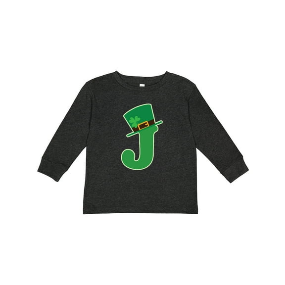 Inktastic Irish St Patricks Day Letter J Monogram Boys or Girls Long Sleeve Toddler T-Shirt