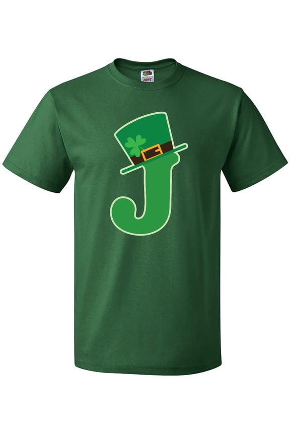 Irish St Patricks Day Letter J Monogram T-Shirt