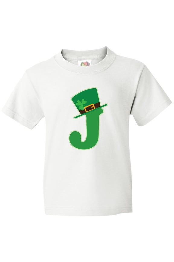 Irish St Patricks Day Letter J Monogram Youth T-Shirt