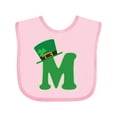 thumbnail image 1 of Inktastic Irish St Patricks Day Letter M Monogram Boys or Girls Baby Bib, 1 of 4