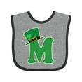 thumbnail image 1 of Inktastic Irish St Patricks Day Letter M Monogram Boys or Girls Baby Bib, 1 of 4