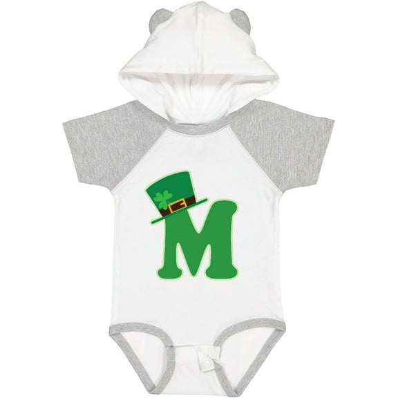 Inktastic Irish St Patricks Day Letter M Monogram Boys or Girls Baby Bodysuit