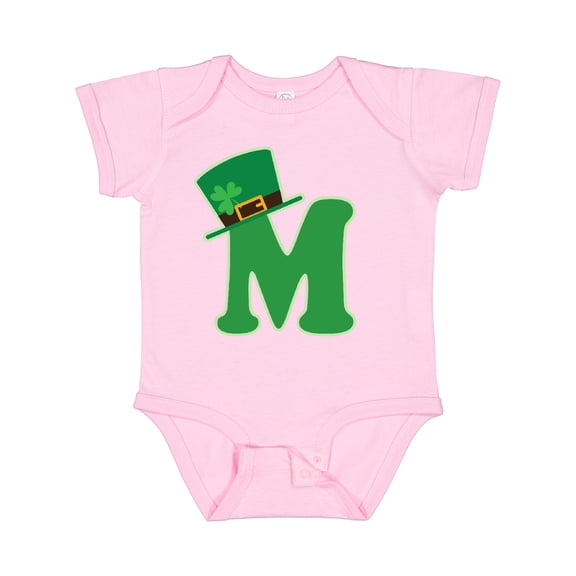 Inktastic Irish St Patricks Day Letter M Monogram Boys or Girls Baby Bodysuit