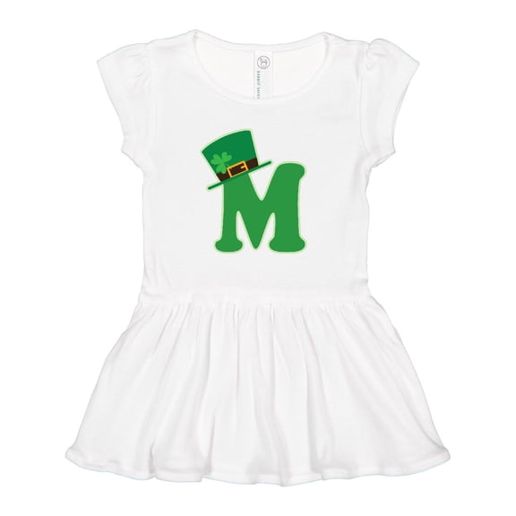 Inktastic Irish St Patricks Day Letter M Monogram Girls Toddler Dress