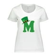 thumbnail image 1 of Inktastic Irish St Patricks Day Letter M Monogram Women's Plus Size T-Shirt, 1 of 5