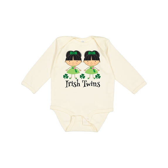 Inktastic Irish Twins St Patricks Girls Girls Long Sleeve Baby Bodysuit