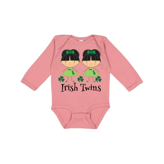 Inktastic Irish Twins St Patricks Girls Girls Long Sleeve Baby Bodysuit