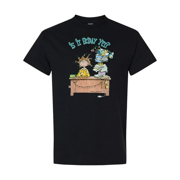 Inktastic Is It Friday Yet with Frazzled Woman at Desk T-Shirt