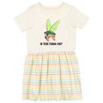thumbnail image 1 of Inktastic Is This Thing On? Cute Cicada with Microphone Girls Toddler Dress, 1 of 5