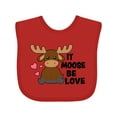 thumbnail image 1 of Inktastic It Moose Be Love with Cute Moose Boys or Girls Baby Bib, 1 of 4