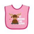 thumbnail image 1 of Inktastic It Moose Be Love with Cute Moose Boys or Girls Baby Bib, 1 of 4