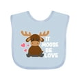 thumbnail image 1 of Inktastic It Moose Be Love with Cute Moose Boys or Girls Baby Bib, 1 of 4