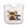 thumbnail image 1 of Inktastic It Moose Be Love with Cute Moose Boys or Girls Baby Bib, 1 of 4