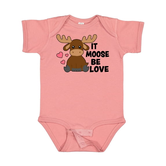 Inktastic It Moose Be Love with Cute Moose Boys or Girls Baby Bodysuit