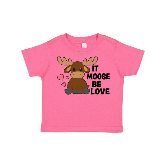 Inktastic It Moose Be Love with Cute Moose Boys or Girls Toddler T-Shirt