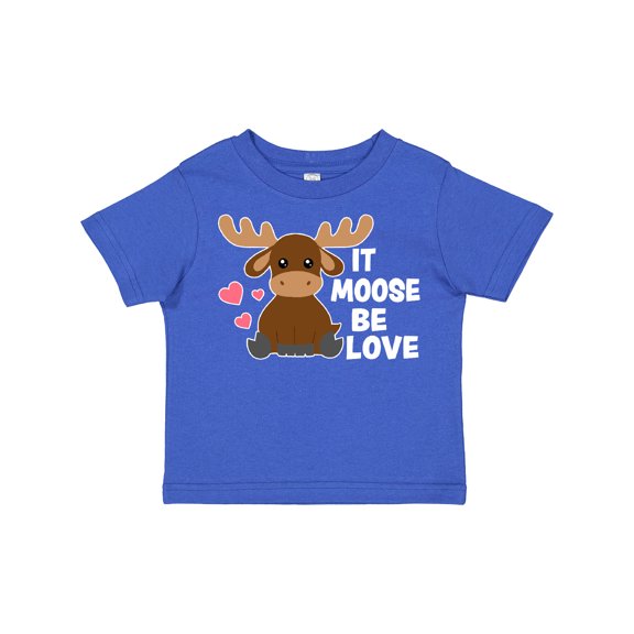 Inktastic It Moose Be Love with Cute Moose Boys or Girls Toddler T-Shirt